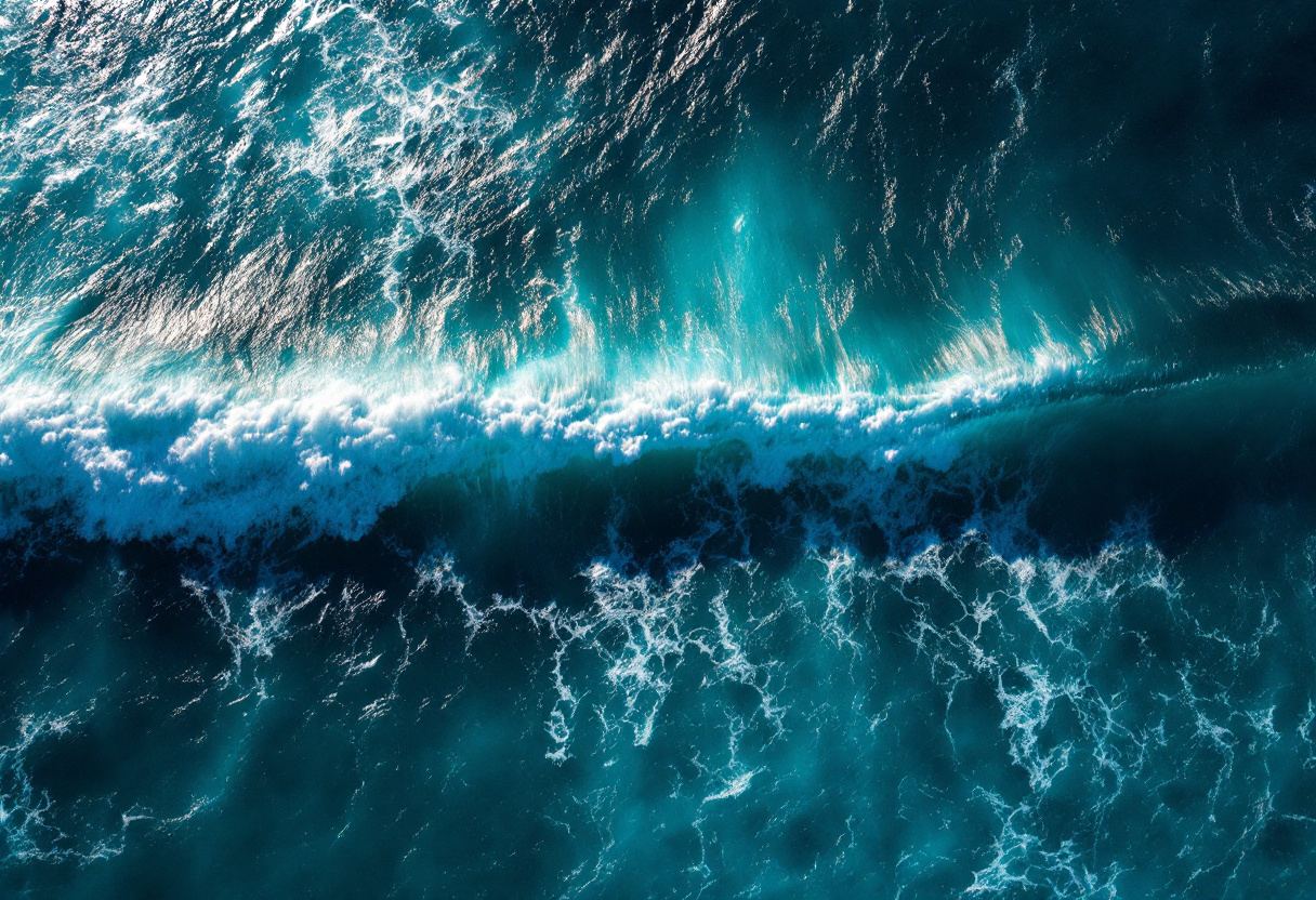 Open water swimming, elemental outdoor abstraction